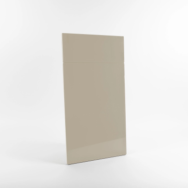 Façade cuisine mate sur-mesure, polymère lisse design minimaliste - Champagne Brillant
