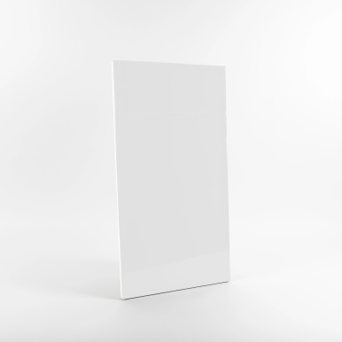 Façade cuisine mate sur-mesure, polymère lisse design minimaliste - Blanc Neige Brillant