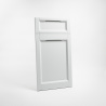 Porte de cuisine shaker sur-mesure à poignée intégrée mat, cadre anti-trace en polymère - Blanc Anti-trace