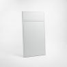 Porte de cuisine moulurée sur-mesure mat, fine moulure intemporelle anti-trace en polymère - Blanc Anti-trace