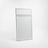 Porte de cuisine moulurée sur-mesure, contour mouluré anti-trace de doigts en polymère - Blanc Anti-trace