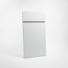 Porte cuisine anti-trace de doigts sur-mesure à poignée intégrée U-Shape, polymère mat - Blanc Anti-trace