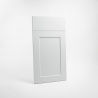 Porte de cuisine à cadre sur-mesure mat, encadrement épuré anti-trace de doigts en polymère - Blanc Anti-trace
