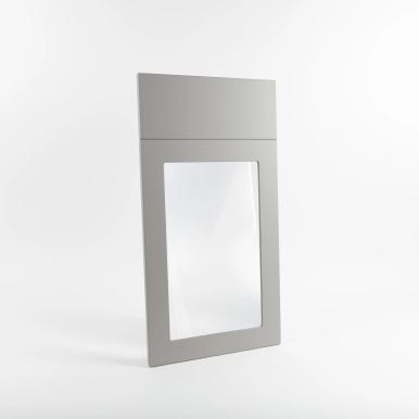 Porte de cuisine vitrée lisse sur-mesure style verrière atelier, façade à vitrer en polymère