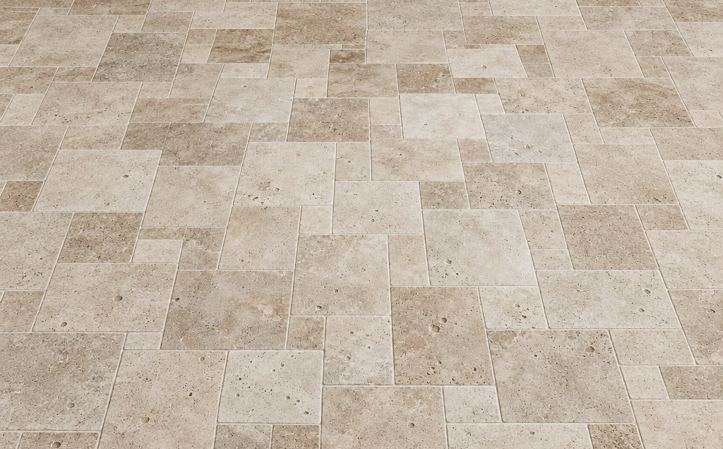 sol travertin marron beige